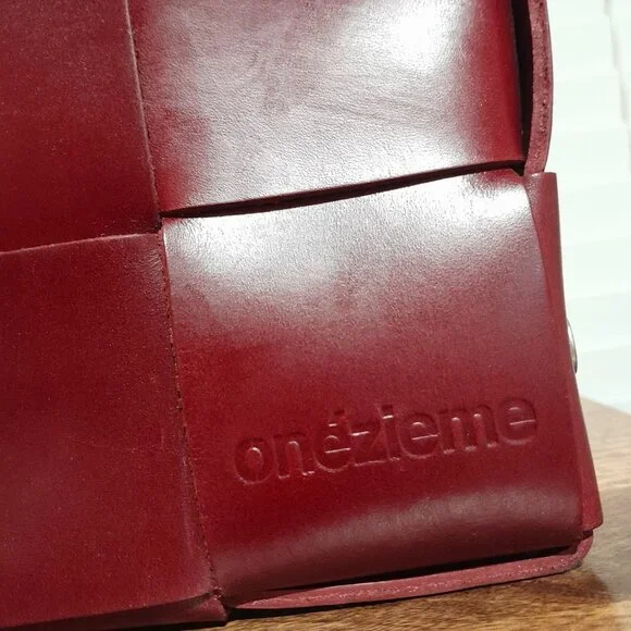 Handmade Leather Red Clutch Envelope Bag by Onezieme Mouton - Picture 6 of 8